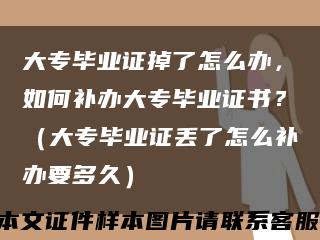 大专毕业证掉了怎么办，如何补办大专毕业证书？（大专毕业证丢了怎么补办要多久）缩略图