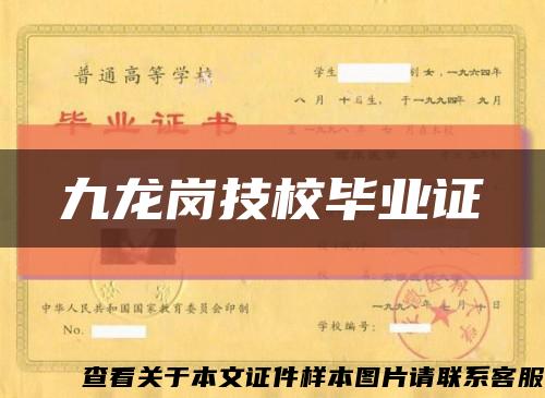九龙岗技校毕业证缩略图