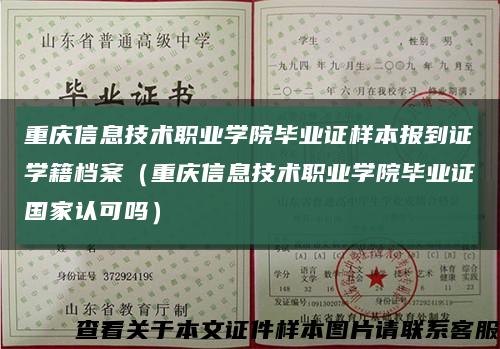 重庆信息技术职业学院毕业证样本报到证学籍档案（重庆信息技术职业学院毕业证国家认可吗）缩略图