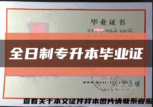 全日制专升本毕业证缩略图