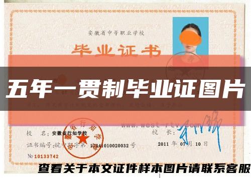 五年一贯制毕业证图片缩略图