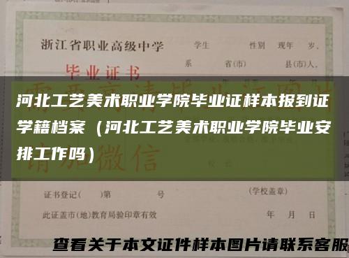 河北工艺美术职业学院毕业证样本报到证学籍档案（河北工艺美术职业学院毕业安排工作吗）缩略图