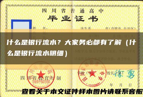 什么是银行流水？大家务必都有了解（什么是银行流水明细）缩略图