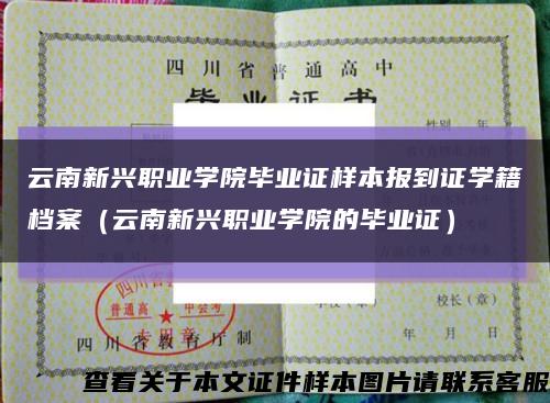 云南新兴职业学院毕业证样本报到证学籍档案（云南新兴职业学院的毕业证）缩略图