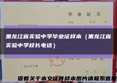 黑龙江省实验中学毕业证样本（黑龙江省实验中学校长电话）缩略图