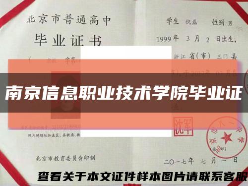 南京信息职业技术学院毕业证缩略图