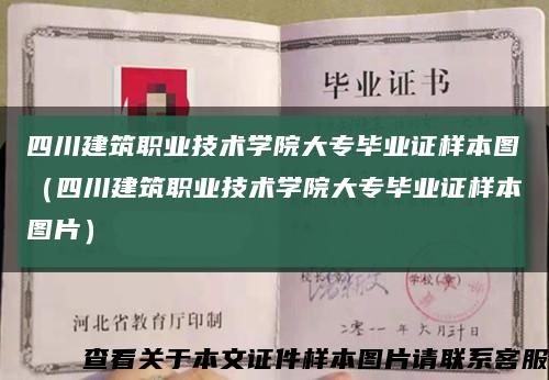 四川建筑职业技术学院大专毕业证样本图（四川建筑职业技术学院大专毕业证样本图片）缩略图
