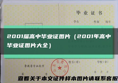 2001届高中毕业证图片（2001年高中毕业证图片大全）缩略图