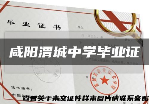 咸阳渭城中学毕业证缩略图