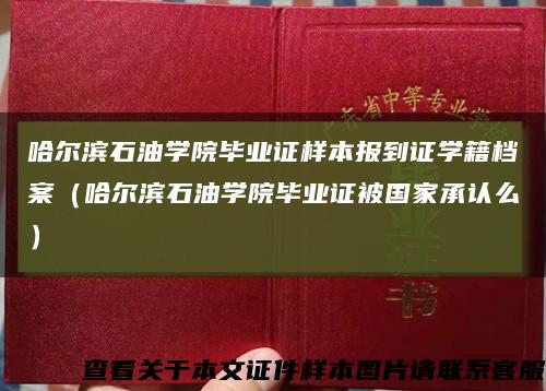 哈尔滨石油学院毕业证样本报到证学籍档案（哈尔滨石油学院毕业证被国家承认么）缩略图