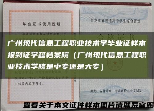 广州现代信息工程职业技术学毕业证样本报到证学籍档案院（广州现代信息工程职业技术学院是中专还是大专）缩略图