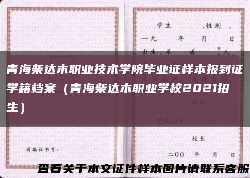 青海柴达木职业技术学院毕业证样本报到证学籍档案（青海柴达木职业学校2021招生）缩略图
