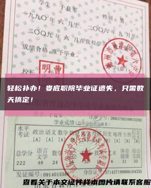 轻松补办！娄底职院毕业证遗失，只需数天搞定！缩略图
