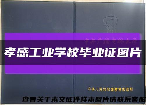 孝感工业学校毕业证图片缩略图