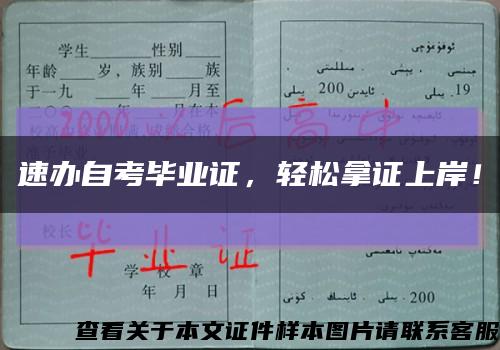 速办自考毕业证，轻松拿证上岸！缩略图