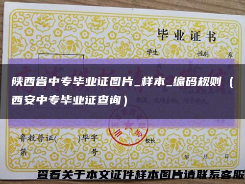 陕西省中专毕业证图片_样本_编码规则（西安中专毕业证查询）缩略图