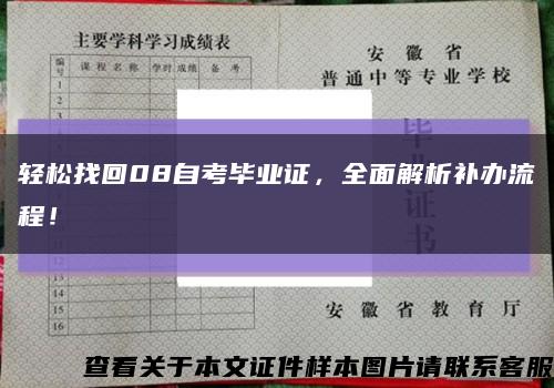 轻松找回08自考毕业证，全面解析补办流程！缩略图