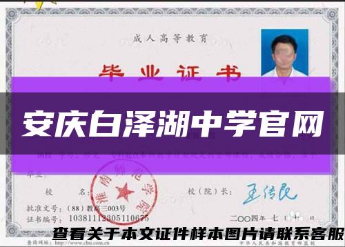 安庆白泽湖中学官网缩略图