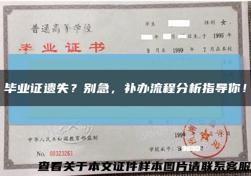 毕业证遗失？别急，补办流程分析指导你！缩略图
