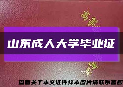 山东成人大学毕业证缩略图
