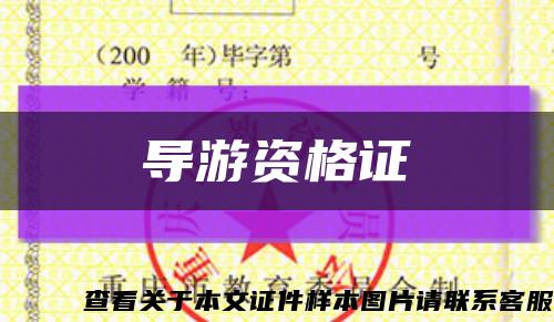 导游资格证缩略图