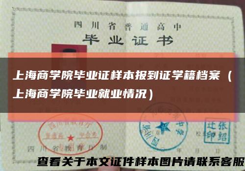 上海商学院毕业证样本报到证学籍档案（上海商学院毕业就业情况）缩略图