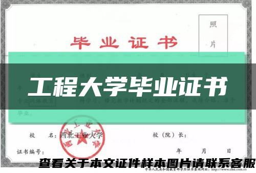 工程大学毕业证书缩略图