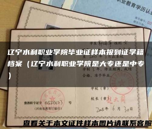辽宁水利职业学院毕业证样本报到证学籍档案（辽宁水利职业学院是大专还是中专）缩略图
