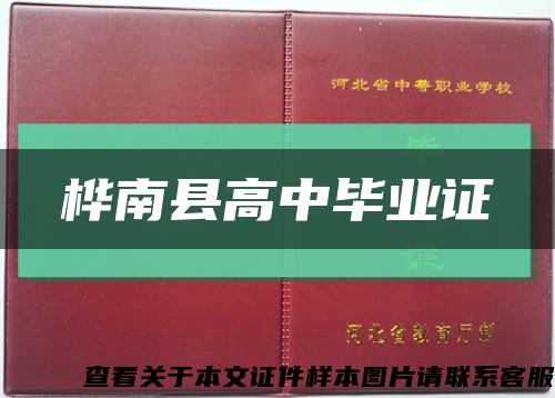 桦南县高中毕业证缩略图