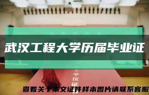 武汉工程大学历届毕业证缩略图