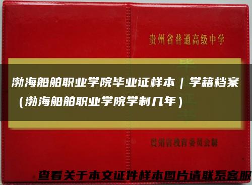 渤海船舶职业学院毕业证样本｜学籍档案（渤海船舶职业学院学制几年）缩略图
