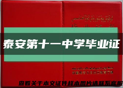 泰安第十一中学毕业证缩略图