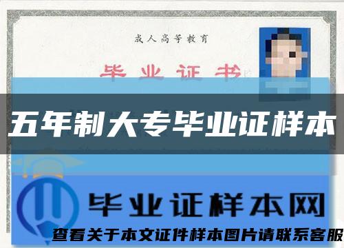 五年制大专毕业证样本缩略图