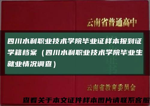 四川水利职业技术学院毕业证样本报到证学籍档案（四川水利职业技术学院毕业生就业情况调查）缩略图