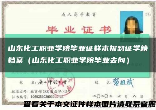山东化工职业学院毕业证样本报到证学籍档案（山东化工职业学院毕业去向）缩略图