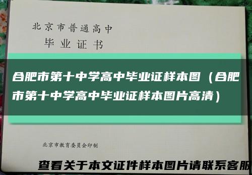 合肥市第十中学高中毕业证样本图（合肥市第十中学高中毕业证样本图片高清）缩略图