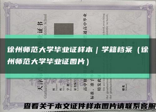 徐州师范大学毕业证样本｜学籍档案（徐州师范大学毕业证图片）缩略图