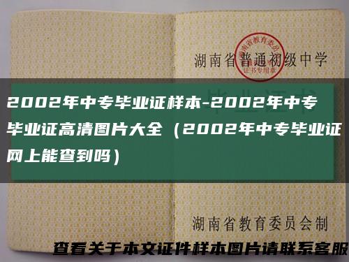 2002年中专毕业证样本-2002年中专毕业证高清图片大全（2002年中专毕业证网上能查到吗）缩略图