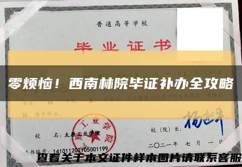 零烦恼！西南林院毕证补办全攻略缩略图