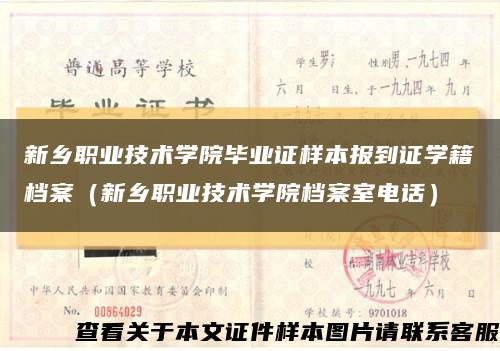 新乡职业技术学院毕业证样本报到证学籍档案（新乡职业技术学院档案室电话）缩略图