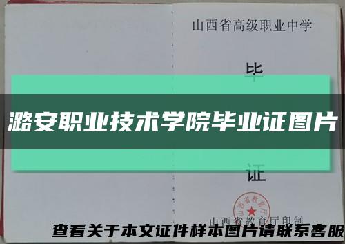 潞安职业技术学院毕业证图片缩略图