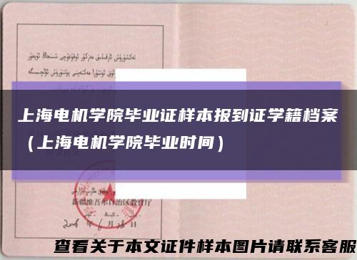 上海电机学院毕业证样本报到证学籍档案（上海电机学院毕业时间）缩略图