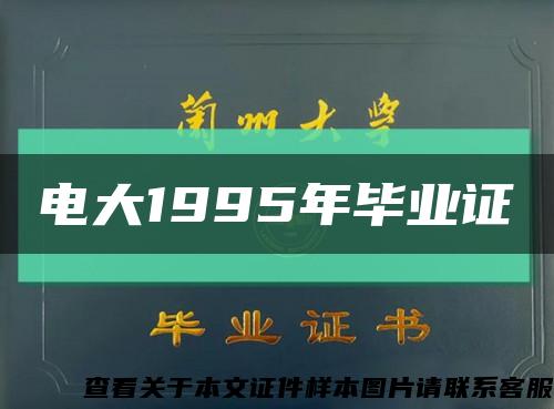 电大1995年毕业证缩略图
