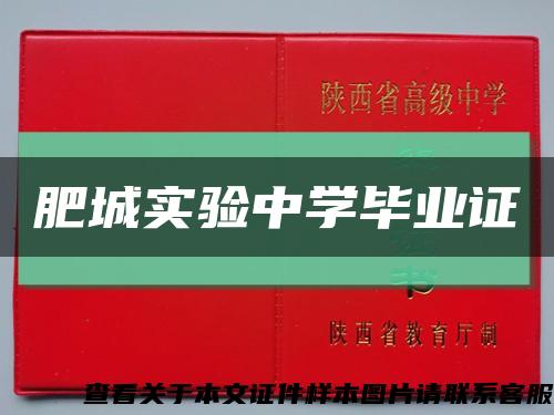 肥城实验中学毕业证缩略图