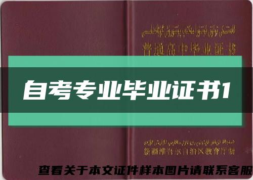 自考专业毕业证书1缩略图