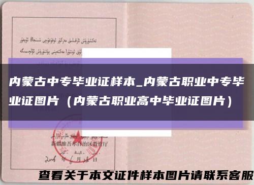 内蒙古中专毕业证样本_内蒙古职业中专毕业证图片（内蒙古职业高中毕业证图片）缩略图