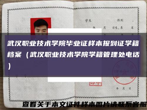 武汉职业技术学院毕业证样本报到证学籍档案（武汉职业技术学院学籍管理处电话）缩略图
