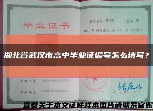 湖北省武汉市高中毕业证编号怎么填写？缩略图