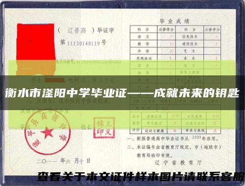 衡水市滏阳中学毕业证——成就未来的钥匙缩略图