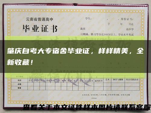 肇庆自考大专宿舍毕业证，样样精美，全新收藏！缩略图